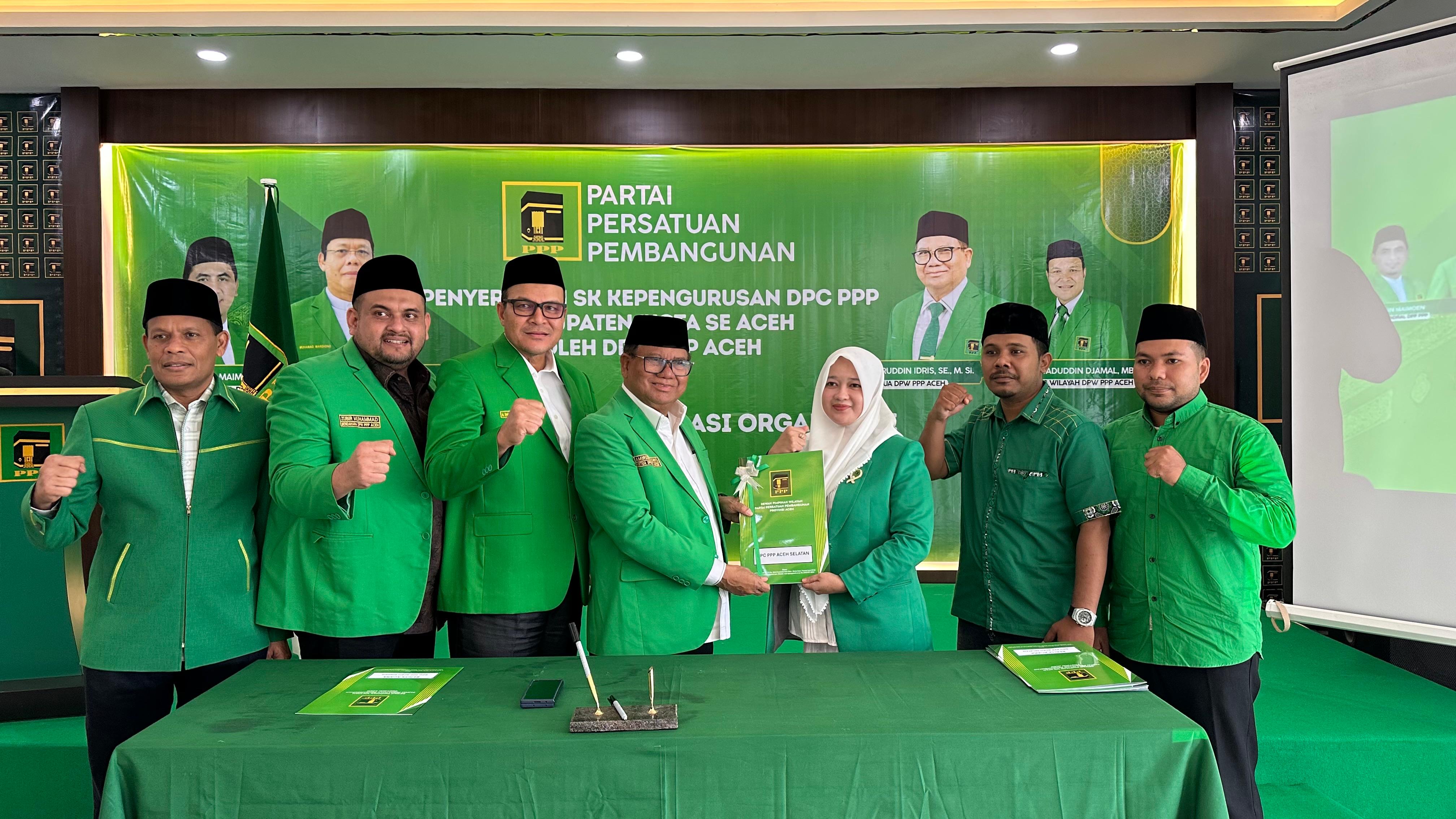 Yenni Rosnizar Resmi Pimpin PPP Aceh Selatan, DPW Minta Pengurus Baru Gas Pol Hadapi Pemilu 2029